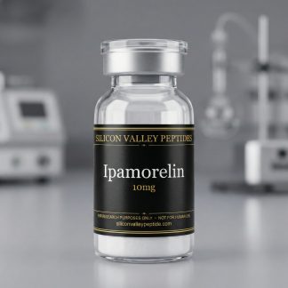 Ipamorelin 10mg research peptide vial by Silicon Valley Peptides