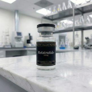 Retatrutide 10mg research peptide vial by Silicon Valley Peptides