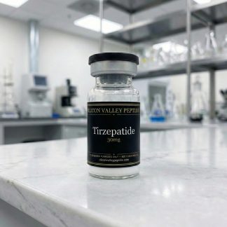 Tirzepatide 30mg research peptide vial by Silicon Valley Peptides